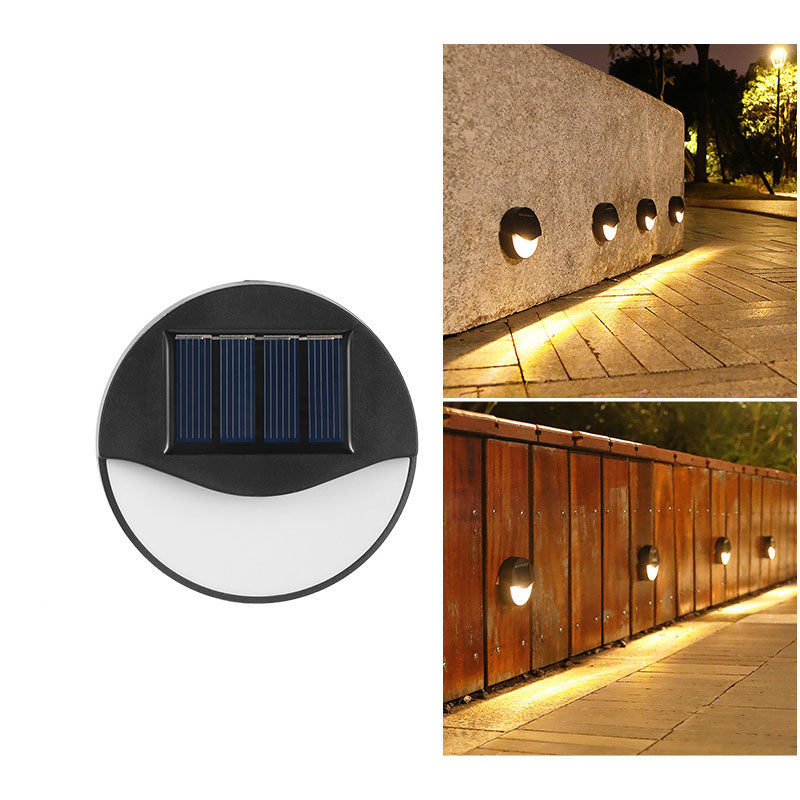 Utendørs solarmodul rund firkantet LED vanntett patio trappelys | Skanto