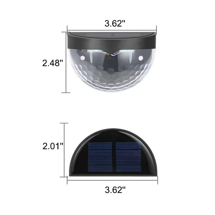 Solar Semi Circle Utendørs Vanntett Lys Skygge Gjerde Vegg Sconce Lampe | Skanto