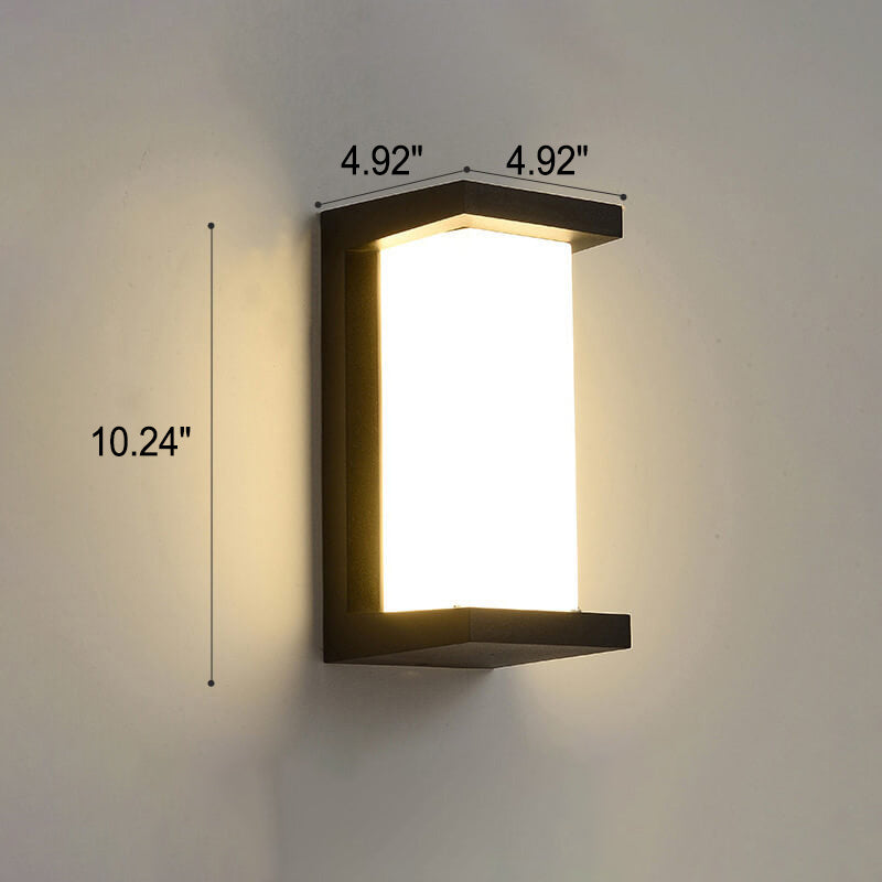 Moderne Kreativ Geometri Aluminium Utendørs Vanntett LED Vegglykt Lampe | Skanto