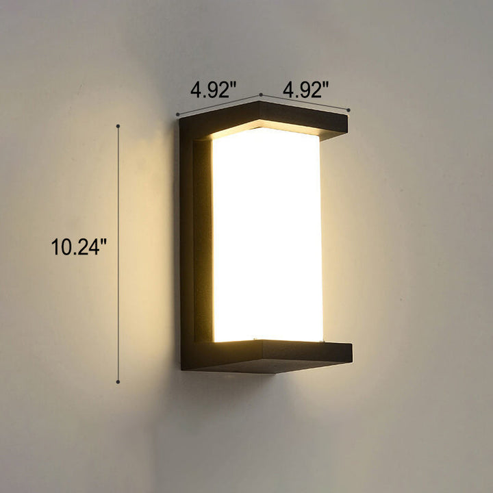 Moderne Kreativ Geometri Aluminium Utendørs Vanntett LED Vegglykt Lampe | Skanto