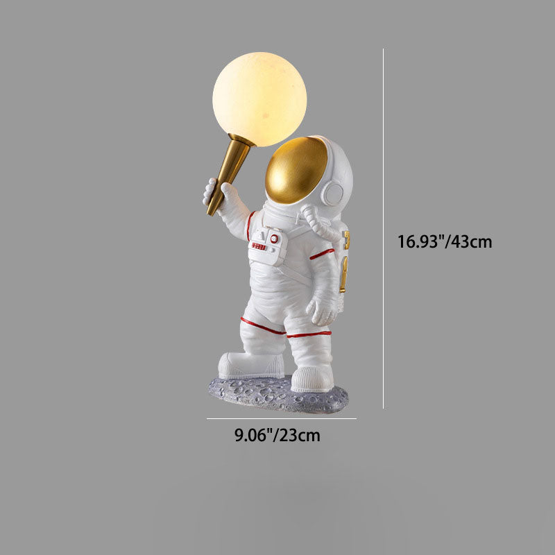 Skanto | Moderne Kreativ Tegneserie Astronaut Harpiks ABS 1-Lyskilde Vegglampe for Soverom