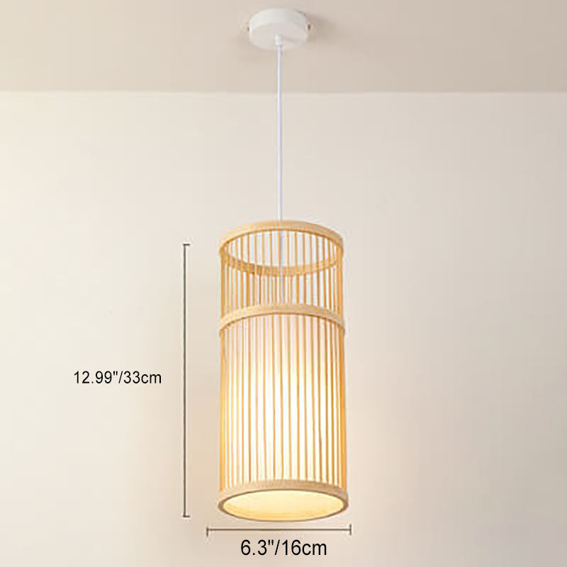 Skanto | Bambora Zen Pendellampe | Håndvevd Bambuslanterne | Japansk Design | Naturlig Eleganse