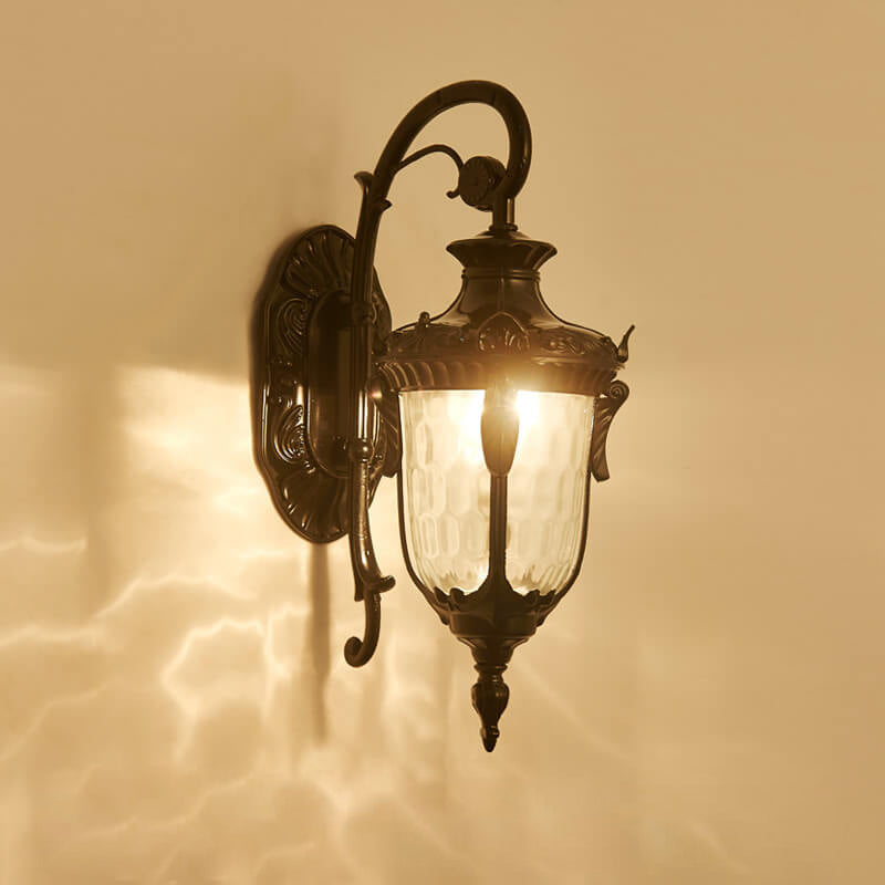 Europeisk Deluxe Lantern Utendørs Vanntett 1-Lys Vegglampe | Skanto