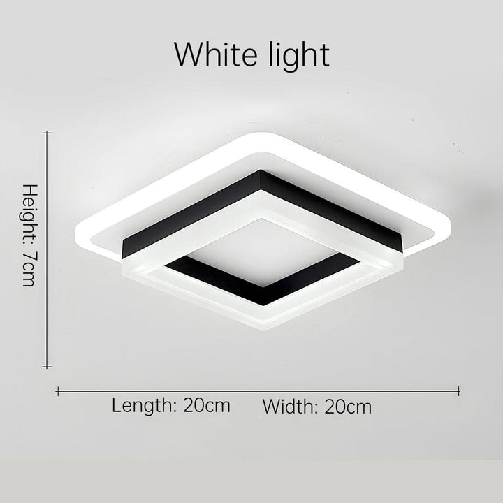 Quadratische LED-Deckenleuchte for moderne Innenräume
