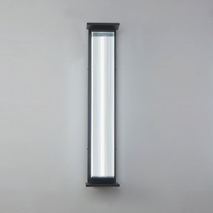 Moderne Minimalistisk Vanntett Rektangulær Rustfritt Stål Akryl LED Vegglygte Lampe For Utendørs Patio | Skanto