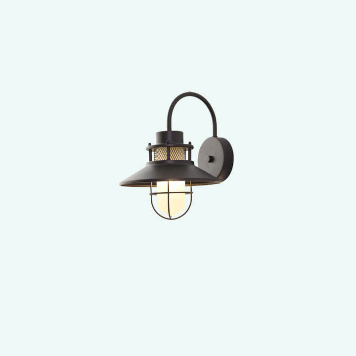 Utendørs Vanntett Jernkropp 1-Lys Utendørs Vegglampe | Skanto