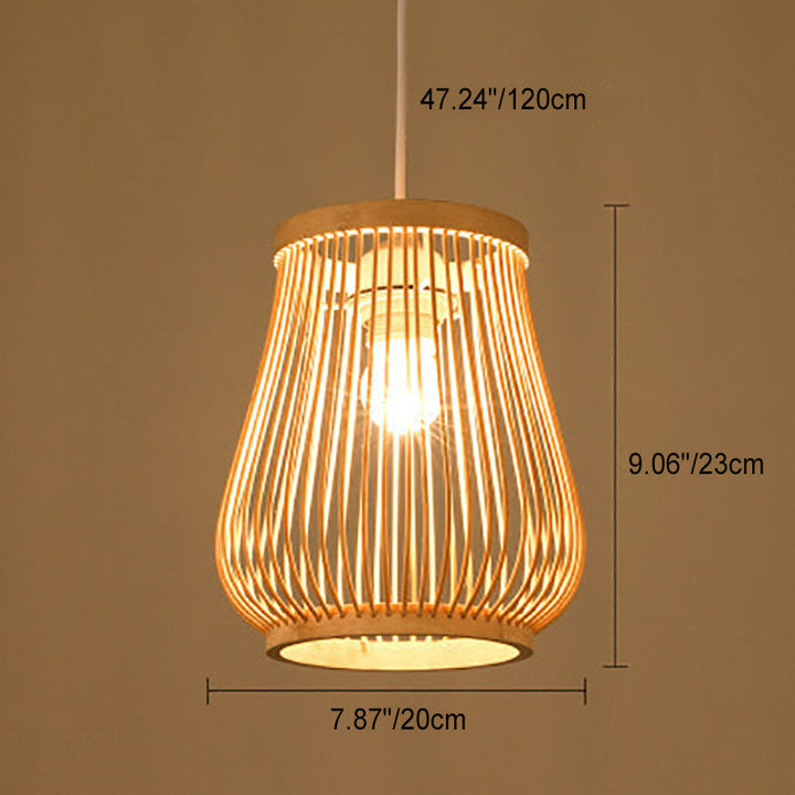 Skanto | Bambora Zen Pendellampe | Håndvevd Bambuslanterne | Japansk Design | Naturlig Eleganse