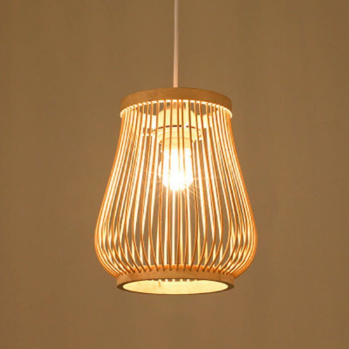 Skanto | Bambora Zen Pendellampe | Håndvevd Bambuslanterne | Japansk Design | Naturlig Eleganse