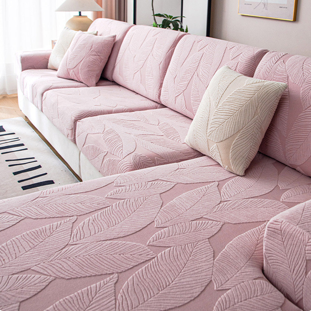 Skanto | Moderne Blader Jacquard Vanntett Anti-Ripe Stretch Full Dekke Sofa Dekke