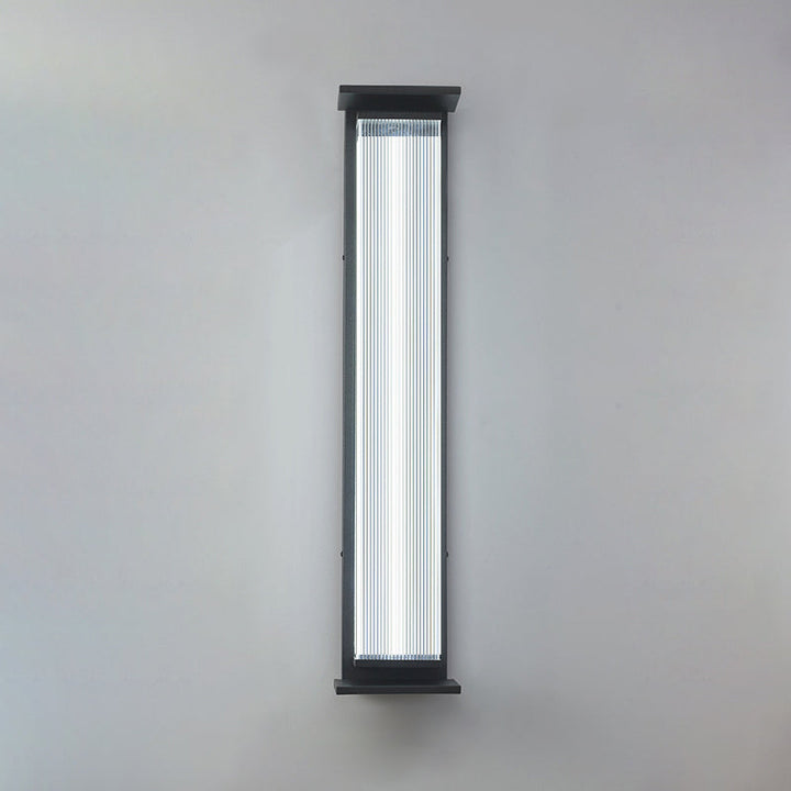 Vanntett, rektangulær LED-vegglampe i rustfritt stål og akryl til terrassen