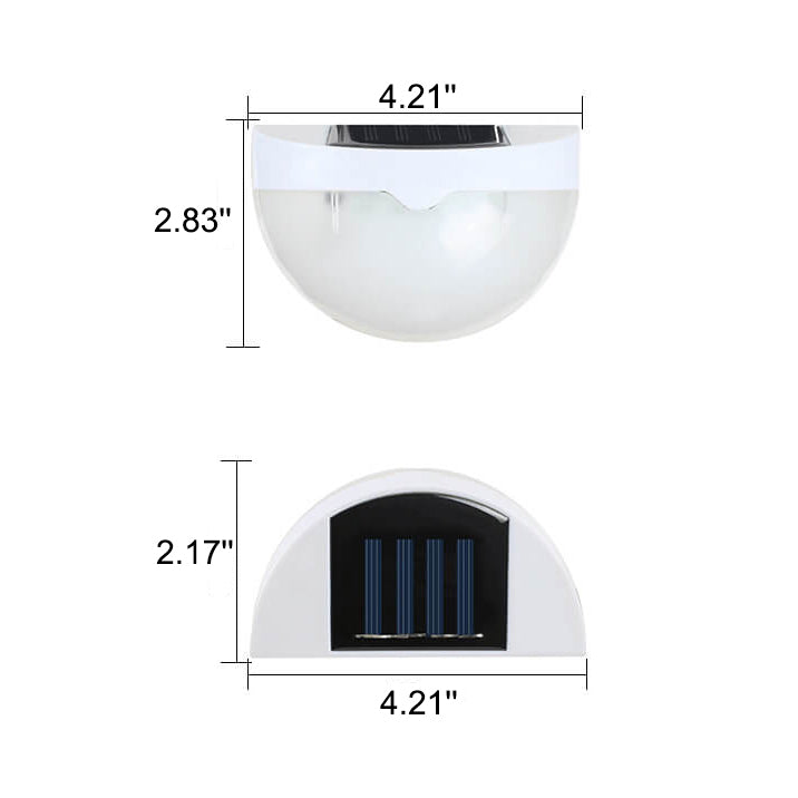 Solar Semi Circle Utendørs Vanntett Lys Skygge Gjerde Vegg Sconce Lampe | Skanto