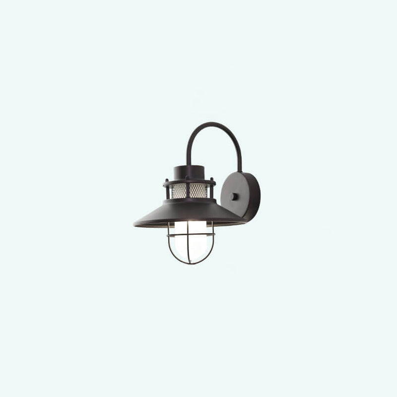 Utendørs Vanntett Jernkropp 1-Lys Utendørs Vegglampe | Skanto