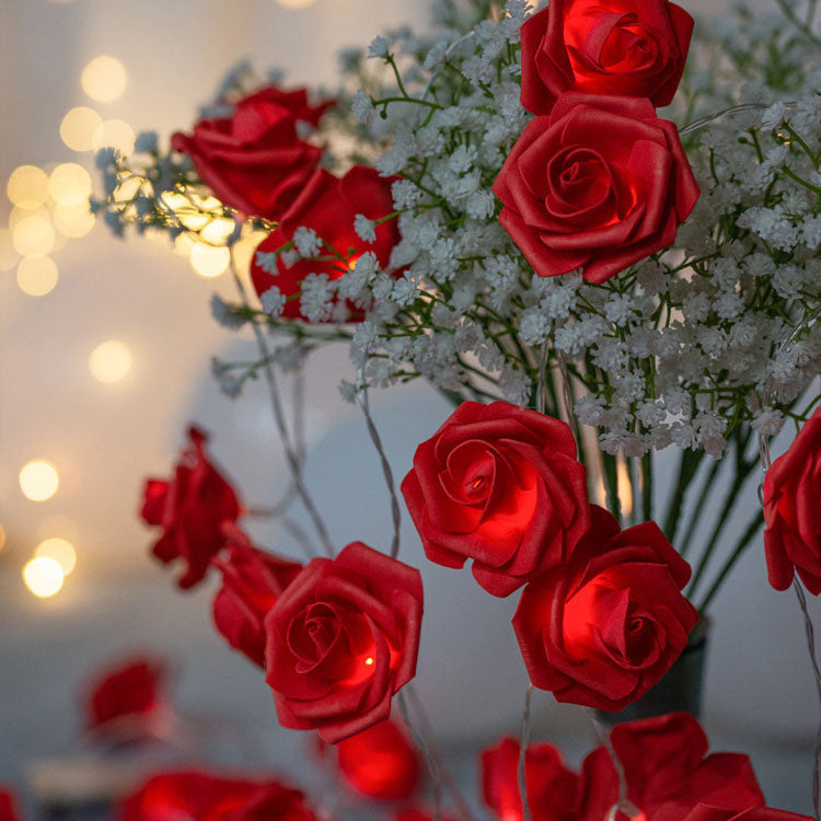 Skanto | Moderne Kreativ Rose Ferie Dekorasjon PV Bubble Mu LED Lyskjeder