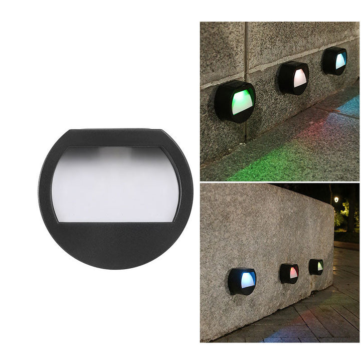 Rund/Firkantet LED solcelledrevet terrassetrappelys, vanntett, solcelledrevet, vanntett