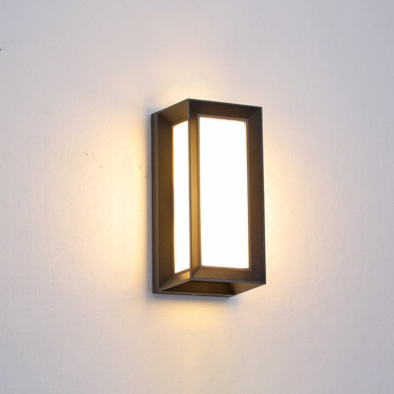 Moderne Kreativ Geometri Aluminium Utendørs Vanntett LED Vegglykt Lampe | Skanto