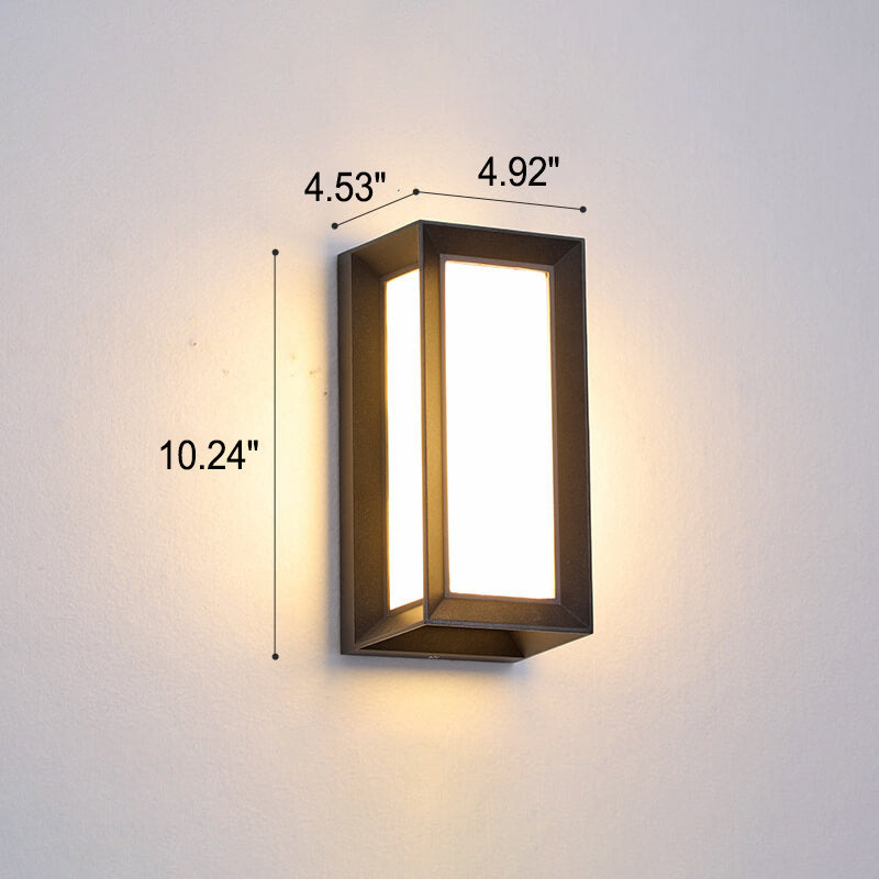 Moderne Kreativ Geometri Aluminium Utendørs Vanntett LED Vegglykt Lampe | Skanto
