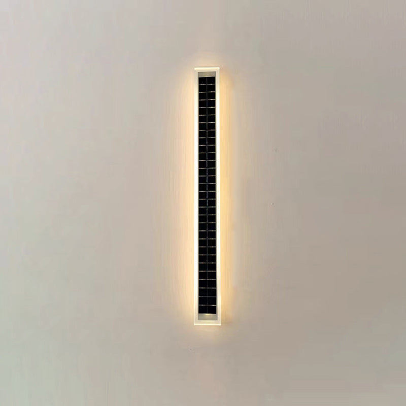 Minimalist Utendørs Solrektangulær Strip Vanntett Patio LED Vegglampe | Skanto