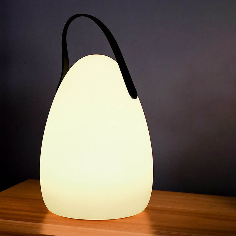 Moderne Enkelhet Plast Rund Kvadratisk Hånd LED Bordlampe For Utendørs Terrasse | Skanto