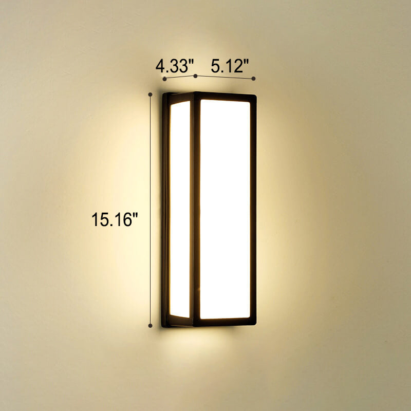 Moderne Kreativ Geometri Aluminium Utendørs Vanntett LED Vegglykt Lampe | Skanto