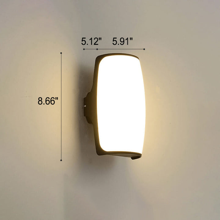 Moderne Kreativ Geometri Aluminium Utendørs Vanntett LED Vegglykt Lampe | Skanto