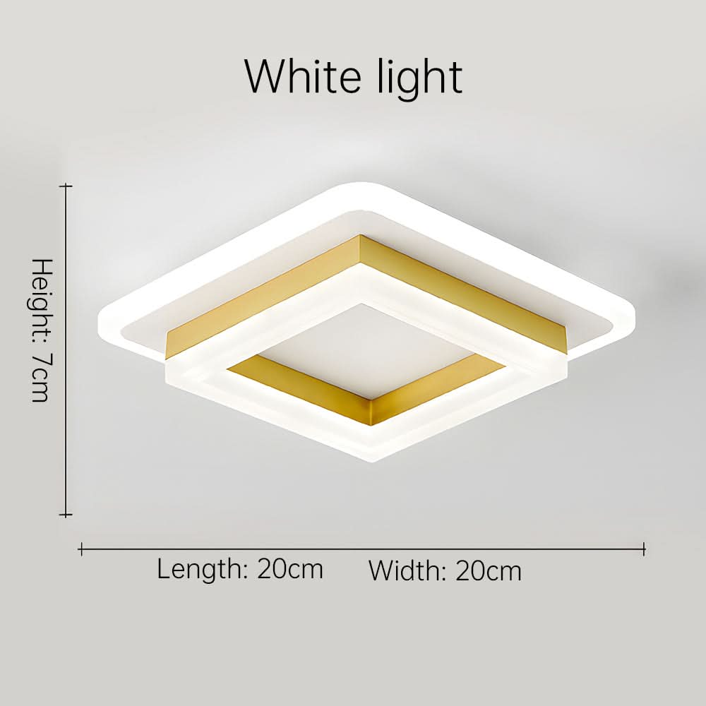 Quadratische LED-Deckenleuchte for moderne Innenräume