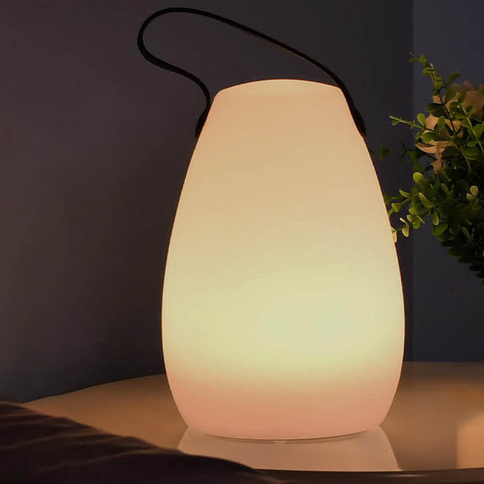 Moderne Enkelhet Plast Rund Kvadratisk Hånd LED Bordlampe For Utendørs Terrasse | Skanto