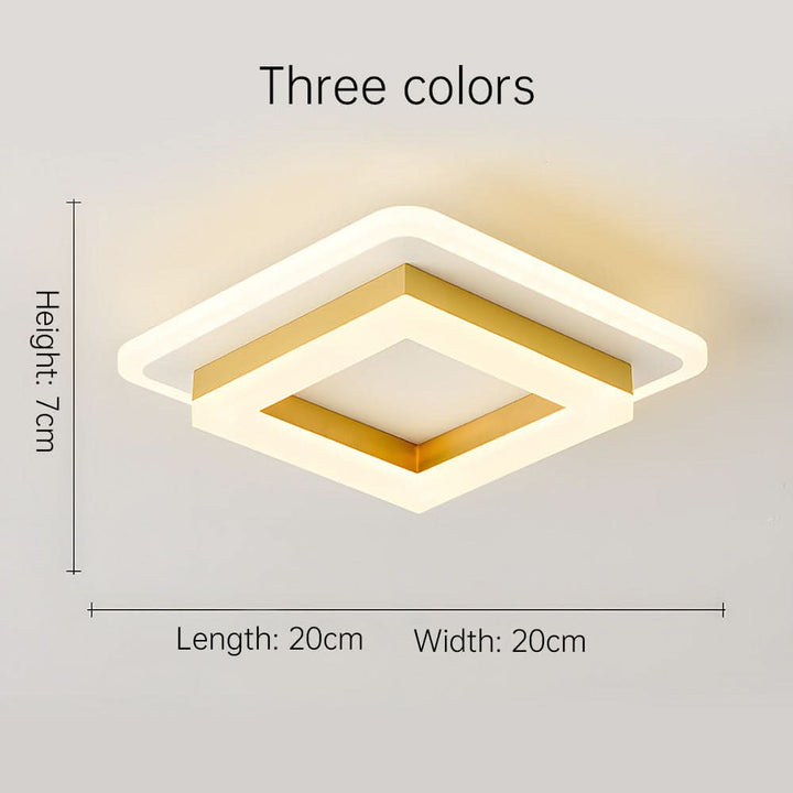 Quadratische LED-Deckenleuchte for moderne Innenräume