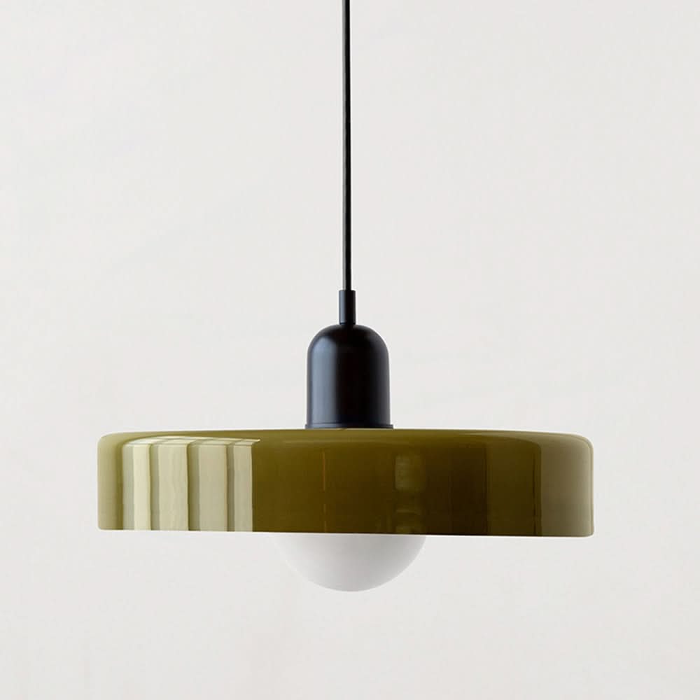 Skanto | Bauhaus Pendellampe i Farget Glass med Justerbart Oppheng