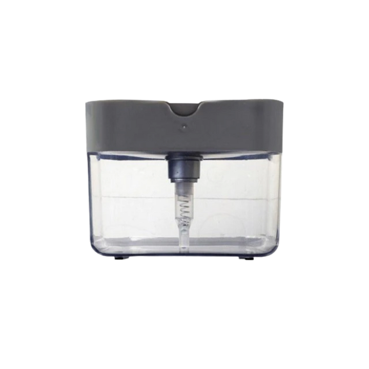 Oppvaskmiddeldispenser med svampholder