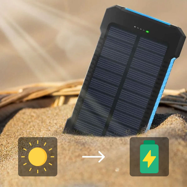 Skanto | Vanntett solcelle powerbank med 30000mAh for utendørs eventyr