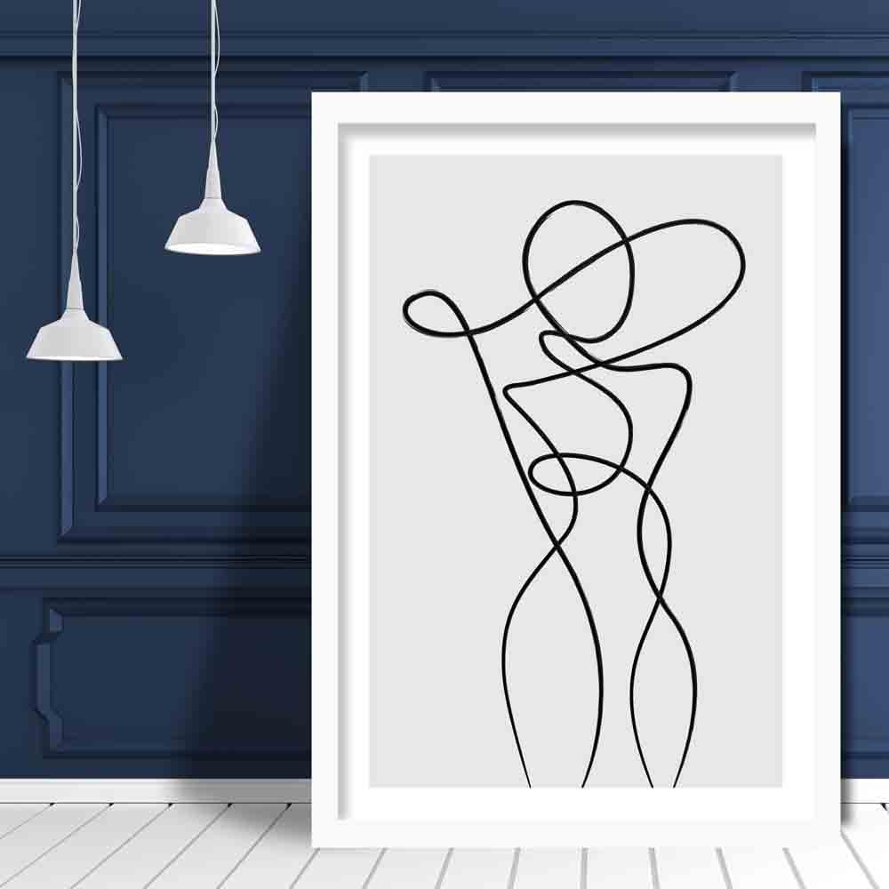 Abstrakt linjekunst veggplakat nr. 1