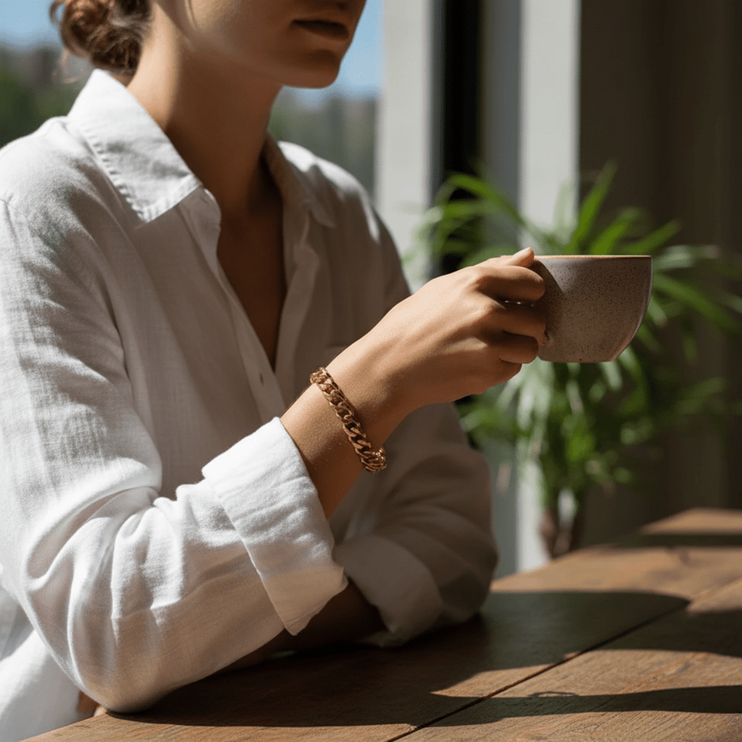 Skanto | Armored Chain Rustfritt Stål Armbånd med Justerbart Design