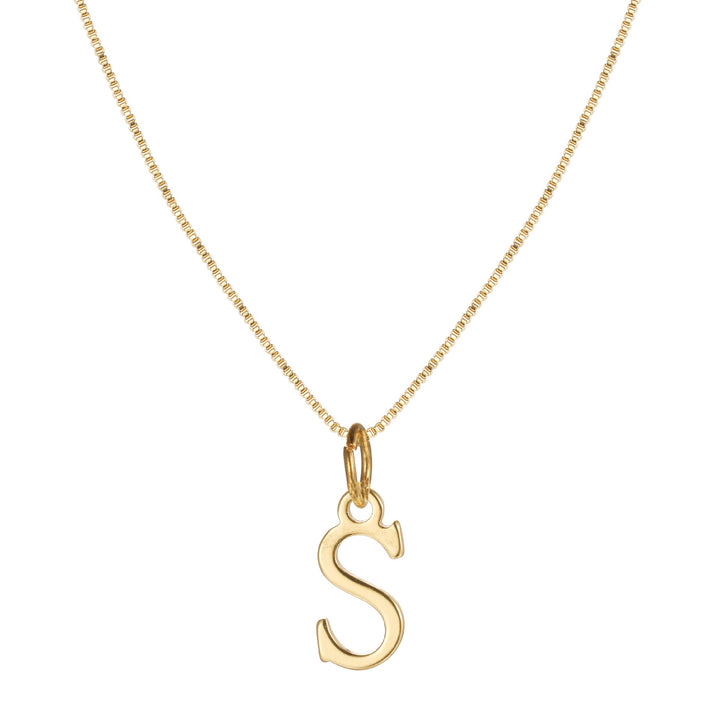 Skanto | 14k Minimal Serif Initial Halskjede