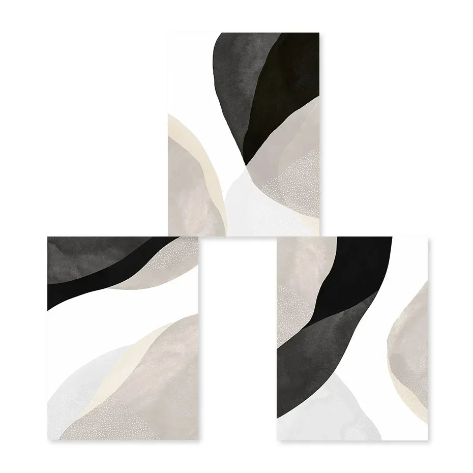 Svart Hvit Grå Minimalistisk Abstrakt Veggkunst Fine Art Lerretsbilder Nøytrale Farger Bilder For Stue Soverom Hjemmekontor Dekor | Skanto