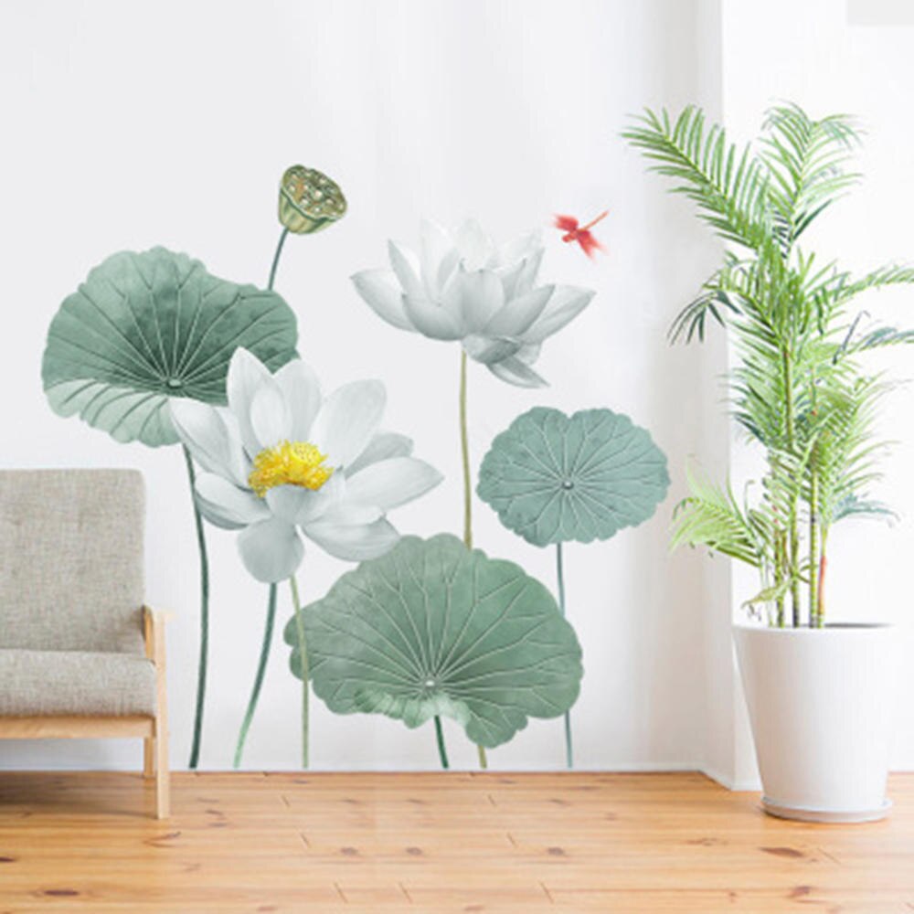 Skanto | Moderne Blossom Lotus Selvklebende Veggklistremerke