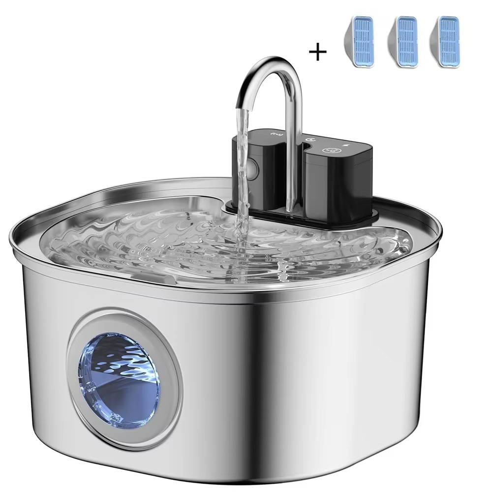 Automatisk Haustier-Trinkstation med stor tilkobling, USB-ladefunksjon og intelligent sensor