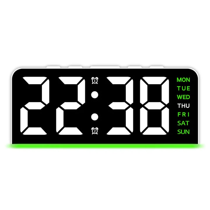 Moderne LED All Week Display Nattlampe Vekkerklokke | Skanto