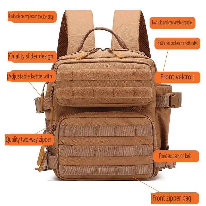 Skanto | Tactivo Mini-Ryggsekk 9L | MOLLE-Utendørs Ryggsekk | Kompakt & Holdbar | For Fotturer, Camping & EDC