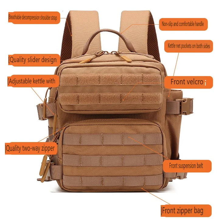 Skanto | Tactivo Mini-Ryggsekk 9L | MOLLE-Utendørs Ryggsekk | Kompakt & Holdbar | For Fotturer, Camping & EDC