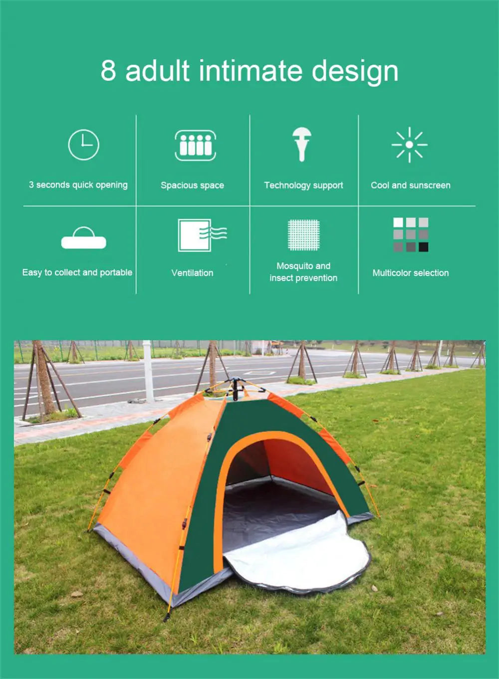 Skanto | Automatisk Camping Parasol Telt