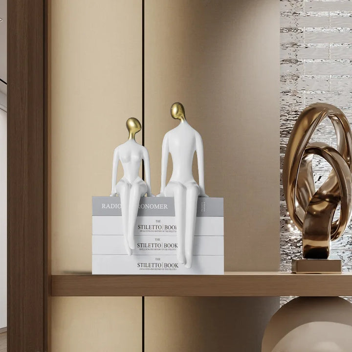 Skanto Decor Abstrakte Par Figuriner Minimalisme Innredning Tilbehør TV-Skap Ornamenter Stue Dekor Gaver