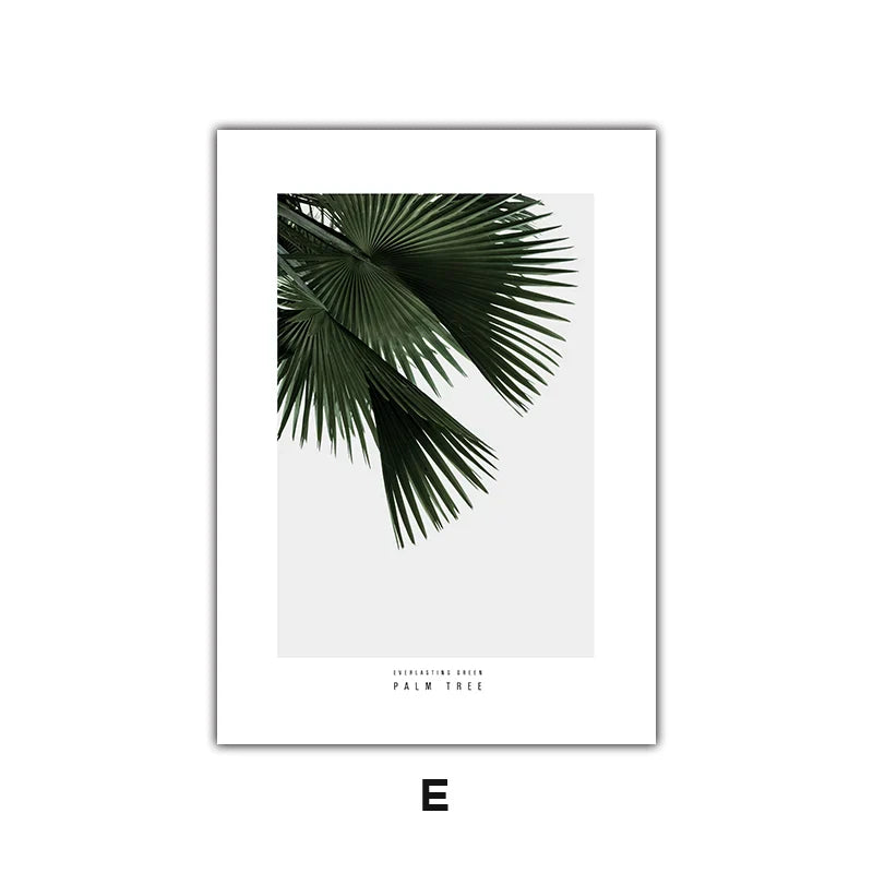 Minimalistiske Grønne Blader Moderne Botaniske Eksemplar Veggkunst Kunstneriske Lerretsutskrifter Galleri Veggbilder For Stue Spisestue Kunst Dekor | Skanto