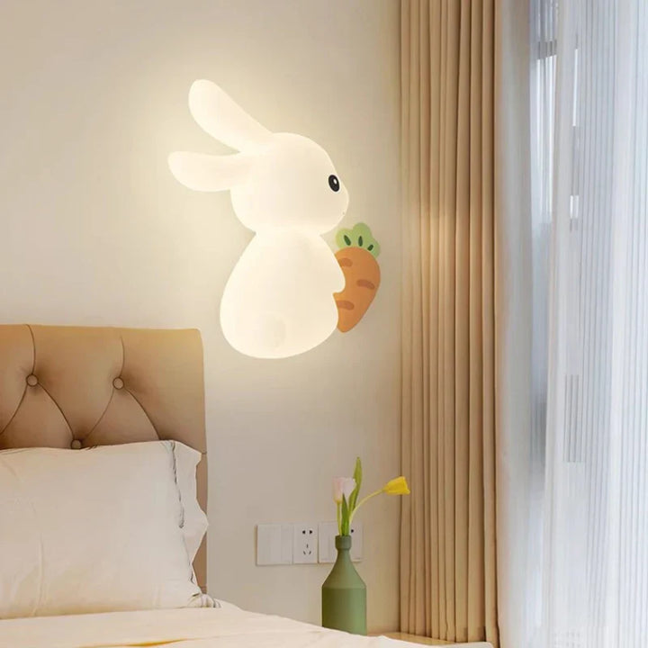 RabbitGlow Lampe - Leken LED Barnas Vegglampe Skanto