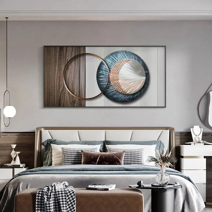 Moderne Estetikk Abstrakt Sol & Måne Veggkunsts Fine Art Lerretsutskrifter Bilder For Luksus Loft Stue Spisestue Livsstil Kunst Dekor | Skanto