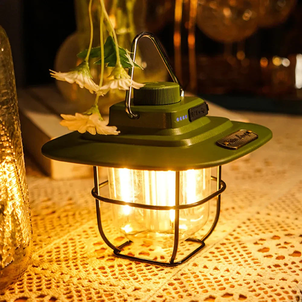 Skanto | Retro Oppladbar LED Campinglanterne - NostalgiaGlow
