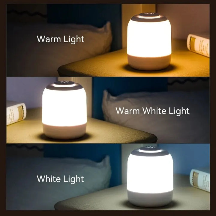 Skanto | LUMINA TOUCH LED bordlampe | Bærbar & Dimmbar | Touch-kontroll | For soverom & barnerom