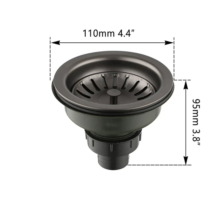 AquaGuard Rustfritt Stål Vaskestrainer med Luktfilter – Pop-Up Stopper & Anti-Blocking Kurv Skanto