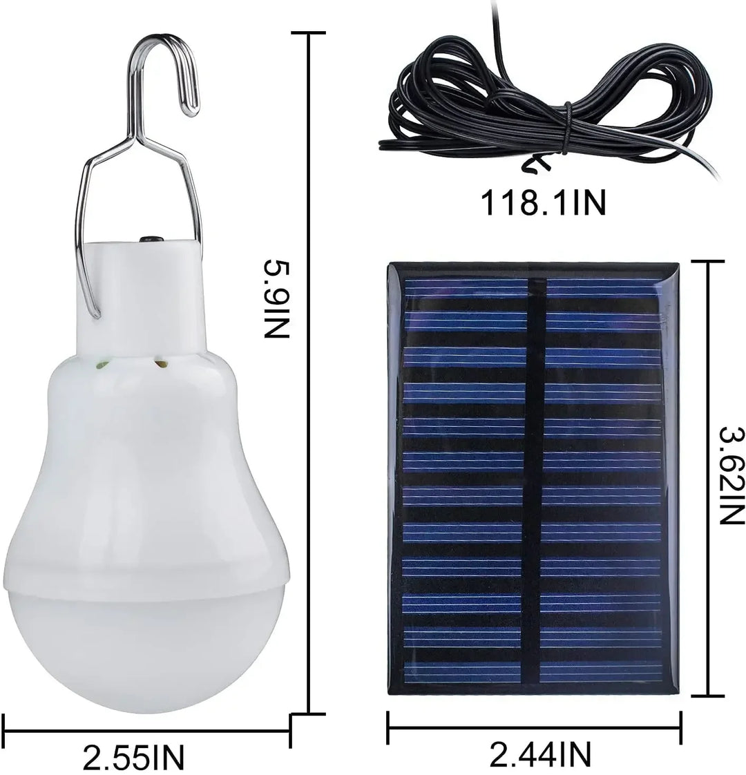 Skanto | Sollys med solcellepanel – Energisparende LED-lampe for innendørs og utendørs bruk