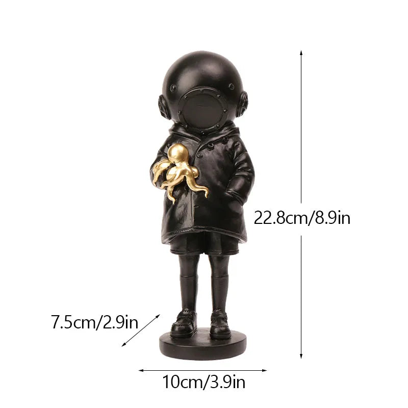 Skanto | Artify Banksy skulpturkolleksjon | Blomsterkaster & ballongjente | Popkunstfigurer | Moderne kontor- og hjemmeinnredning