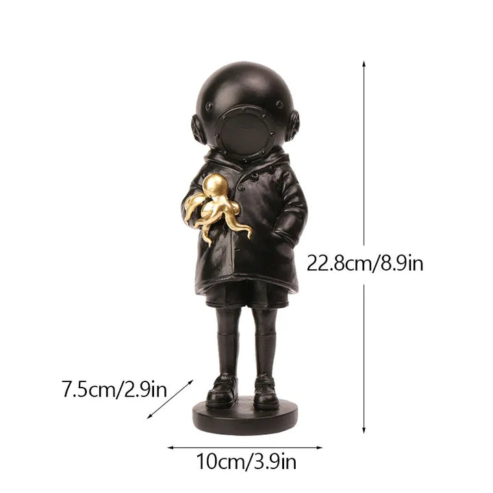 Skanto | Dropshipping Banksy Skulptur Kolleksjon Blomst Kastende Statue Pop Kunst Moderne Ballongjente Figur Kontor Hjem Dekorasjon